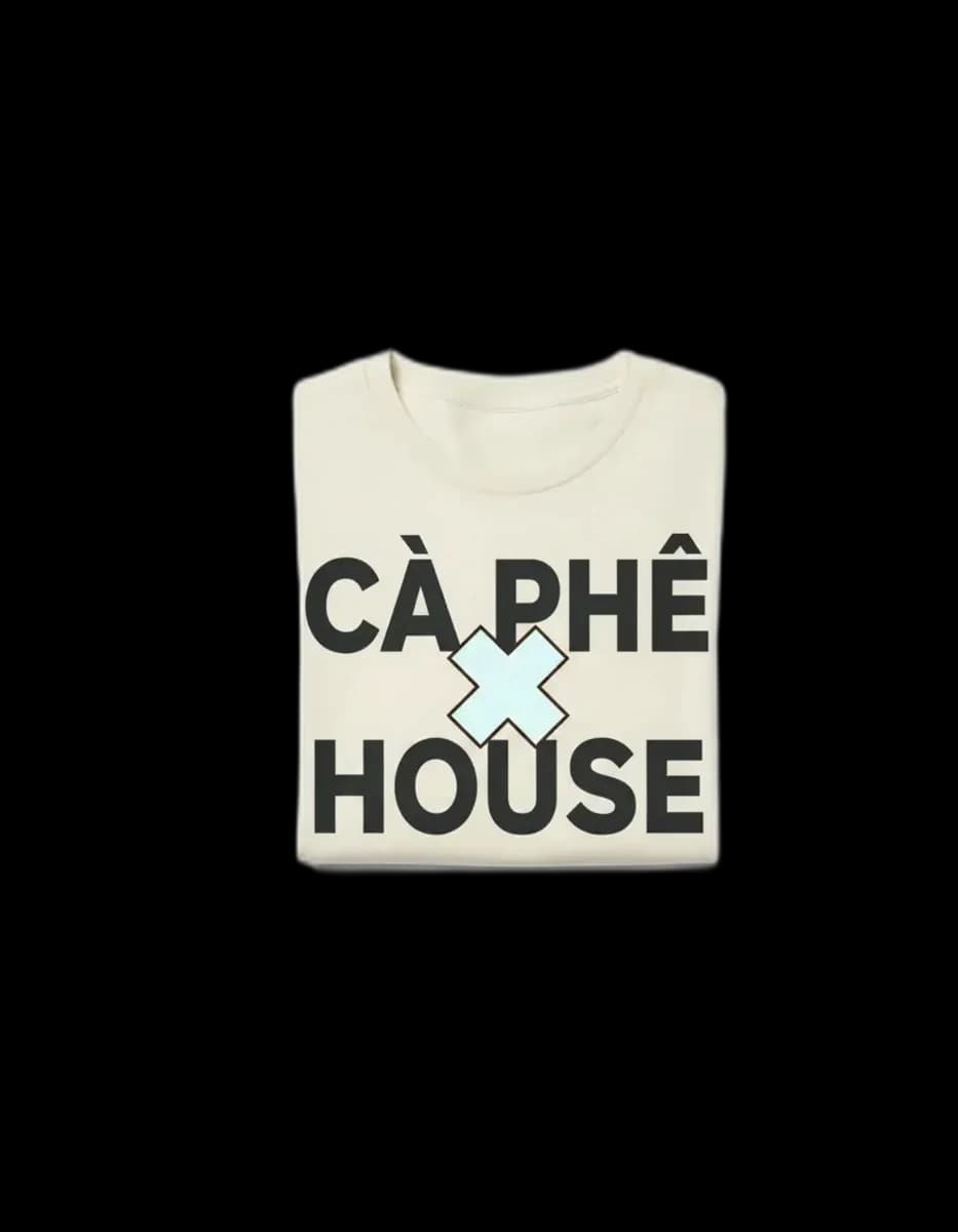 CÀ PHÊ ✕ HOUSE Tee — Cream